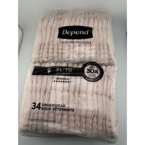 Depend Fresh Protection Incontinence Womens XL 56 count
